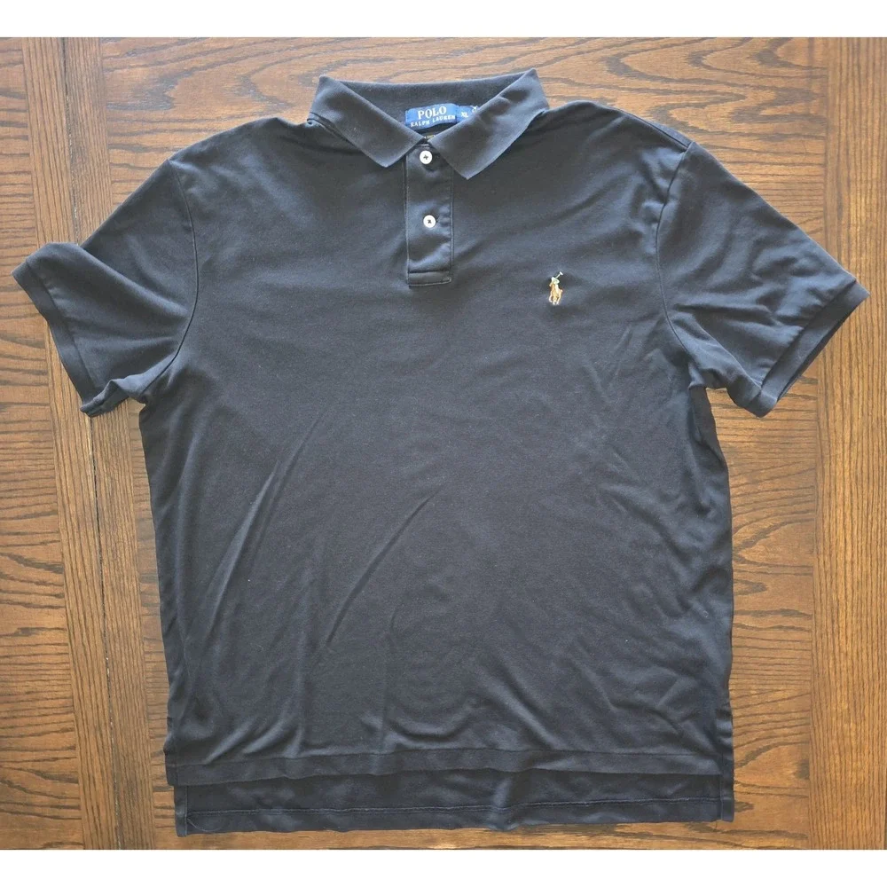 Polo Ralph Lauren Shirt Mens XL Dark Gray  Short Sleeve Pima Soft Touch